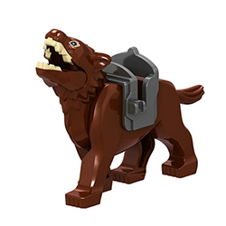 Коричневый ездовой волк — фигурка, совместимая с конструктором Лего