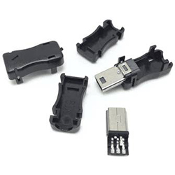 Штекер mini USB папа корпусной