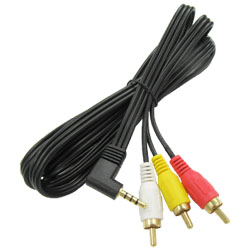 Аудио-Видео кабель джек 3,5мм 4 контакта угловой - 3RCA, 1,5м