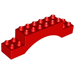 Арка 2х10 – деталь Лего дупло: красный цвет