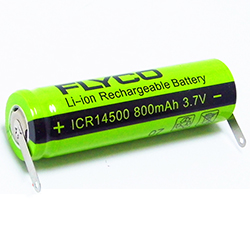 Литий-ионный аккумулятор ICR14500 800 ма*ч с контактными полосками