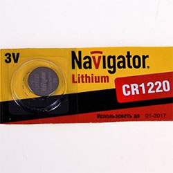 Литиевая батарейка Navigator CR1220