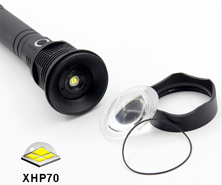 Фокусируемый фонарь 2500 люмен на CREE XHP70