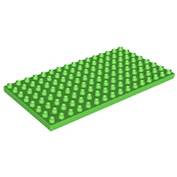 Зелёная строительная пластина 8х16, совместимая с Лего дупло
