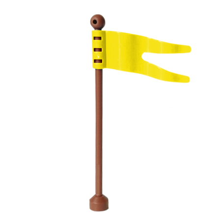Флаг жёлтый на флагштоке – совместимая с Лего дупло деталь