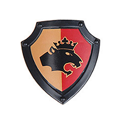 Рыцарский щит с красно-чёрным львом, совместим с Лего Дупло