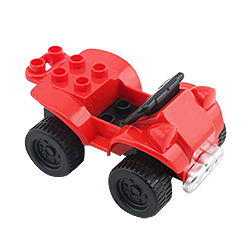 Пожарный квадроцикл, совместимый с конструктором Лего дупло