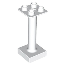 Белая колонна, совместимая с Лего дупло деталь
