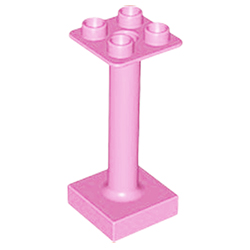 Светло-розовая колонна, совместимая с Лего дупло деталь