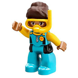 Женщина в гидрокостюме и маске — фигурка Лего дупло