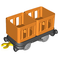 Железнодорожный вагон с двумя поддонами Лего дупло