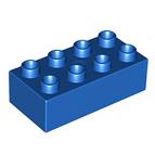 Кубик 2х4 со скруглёнными верхними углами Лего дупло: светло-серый