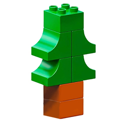 Ель – сборное дерево из кубиков Лего дупло