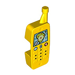 Жёлтый телефон с навигатором – деталь конструктора Лего дупло