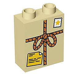 Кубик 2х1 высокий «Посылка» Лего дупло