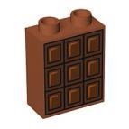 Кубик 2х1 высокий «Шоколад» Лего дупло