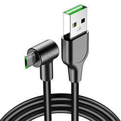 Дата кабель USB-microUSB, угловой 1.5 метра, быстрая зарядка