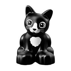 Черная кошка – фигурка Лего дупло