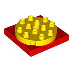 Поворотный строительный блок с большой платформой  — деталь Лего дупло