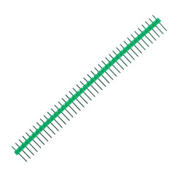 Однорядная линейка 40 pin, папа, 2,54 мм, зелёный