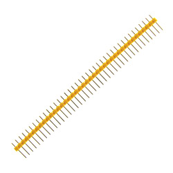 Однорядная линейка 40 pin, папа, 2,54 мм, жёлтый