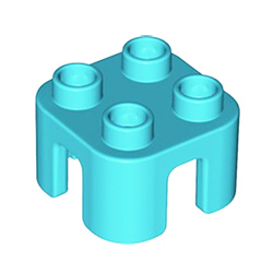 Голубой табурет – деталь конструктора Лего дупло