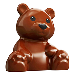 Коричневый медвежонок – фигурка Лего дупло