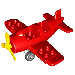 Красный самолёт Лего дупло, Б/У