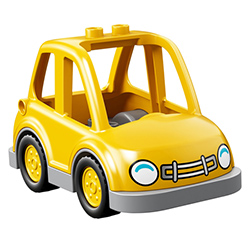 Жёлтая легковая машина Лего дупло
