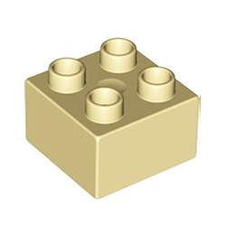 Кубик 2х2 Лего дупло: цвет загара