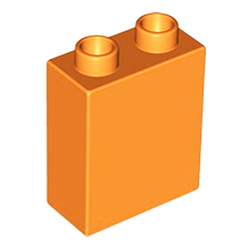Кубик 2х1 (высокий) Лего дупло: оранжевый цвет