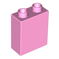 Кубик 2х1 (высокий) Лего дупло: светло-розовый цвет