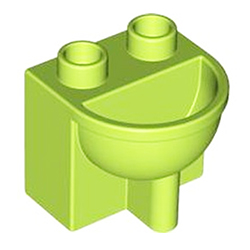 Раковина – деталь конструктора Лего дупло: цвет лайма