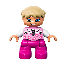 Девочка в розовых штанах – фигурка Лего дупло Б/У
