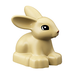 Бежевый кролик – фигурка Лего дупло