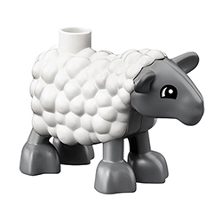 Овца с тёмно-серыми ногами – фигурка Лего дупло