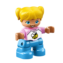 Девочка с пчелой на футболке – фигурка Лего дупло