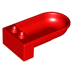 Красная ванна – деталь Лего дупло