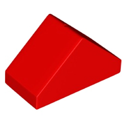 Красная треугольная крыша 2х4 штырька – деталь конструктора Лего дупло
