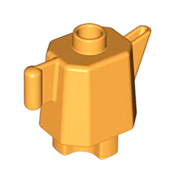 Оранжевый чайник старого образца – деталь конструктора Лего дупло Б/У