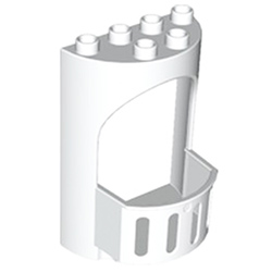 Башня замка белая с балконом – деталь Лего дупло