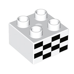Кубик 2х2 «Шашечки» Лего дупло