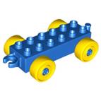Колёсная база Лего дупло: жёлтая с красными колёсами Б/У