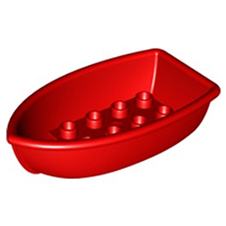 Красная лодка — деталь, совместимая с Лего дупло