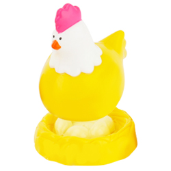 Жёлтая курица в гнезде — фигурка, совместимая с Лего дупло