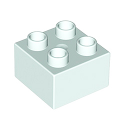 Кубик 2х2 Лего дупло: светло-бирюзовый цвет
