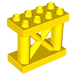 Жёлтая опора моста или башенного крана – детали Лего дупло