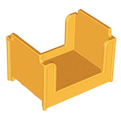 Оранжевая детская кроватка – деталь конструктора Лего дупло