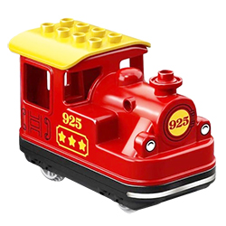 Локомотив, из набора 10874 «Поезд на паровой тяге» Лего дупло
