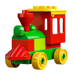 Сборный локомотив поезда Лего дупло